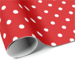 Cadeau Rouge tomate | Papier blanc à enveloppement à poin<br><div class="desc">Ce papier d'emballage cadeau pois classique est parfait pour vos besoins de cadeaux! Enveloppez un cadeau d'anniversaire, un cadeau de baby shower, un cadeau de douche nuptiale, un cadeau mariage ou un cadeau pour toute autre occasion spéciale. C'est aussi un choix merveilleux pour l'emballage de l'artisanat du papier : enveloppes...</div>