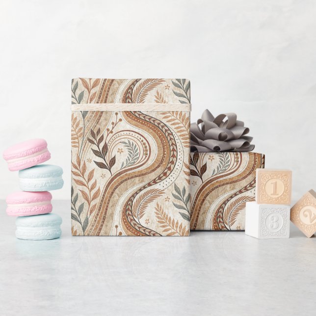 Cadeau Rouleau à papier Motif Boho tendance (Baby Shower)
