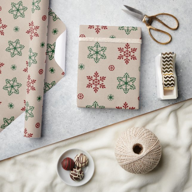 Cadeau Rouleau à papier pour Motif à flocon de neige (Artisanat)