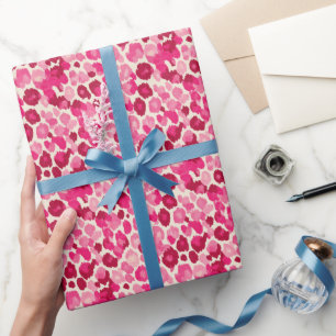 Cadeau Rouleau de papier à embouteillage chic rose doux