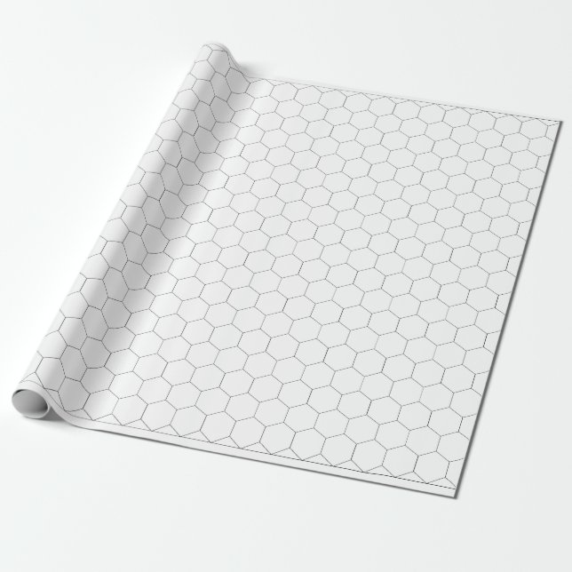 Cadeau Rouleau de papier de jeu hexagonale - Hexagones (Déroulé)