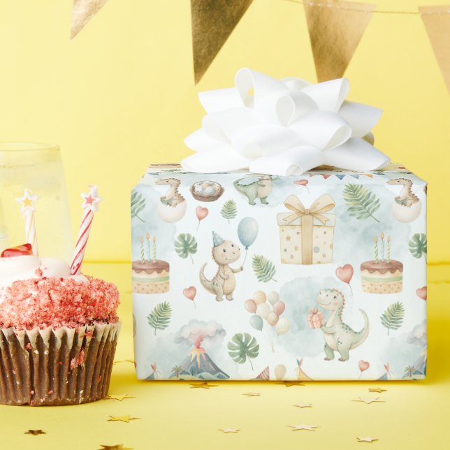 Cadeau Rouleau de papier d'emballage d'anniversaire avec  (Fête d'anniversaire)