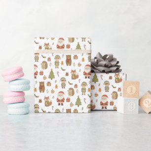 Cadeau Rouleau de papier d'emballage de Noël de la forêt