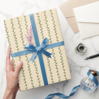 Cadeau Rouleau de papier d'emballage de verdure florale m