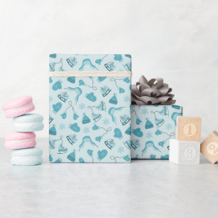 Cadeau Rouleau de papier d'emballage motif hiver dessiné