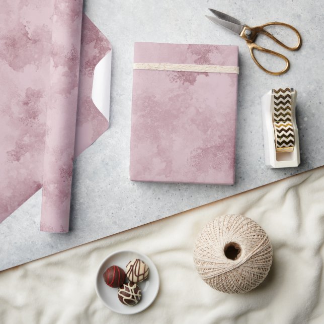 Cadeau Rouleau de papier d'emballage rose à texture (Artisanat)
