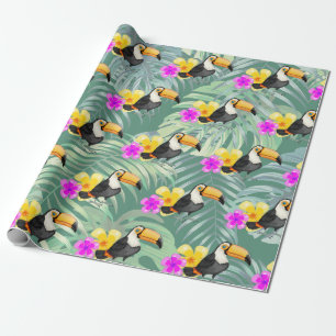 Cadeau Rouleau de papier d'emballage Tropical Toucan