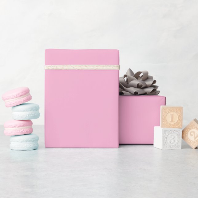 Cadeau Rouleau de papier d'emballage uni rose clair (Baby Shower)
