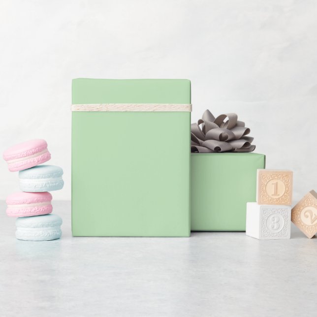 Cadeau Rouleau de papier d'emballage vert uni doux (Baby Shower)