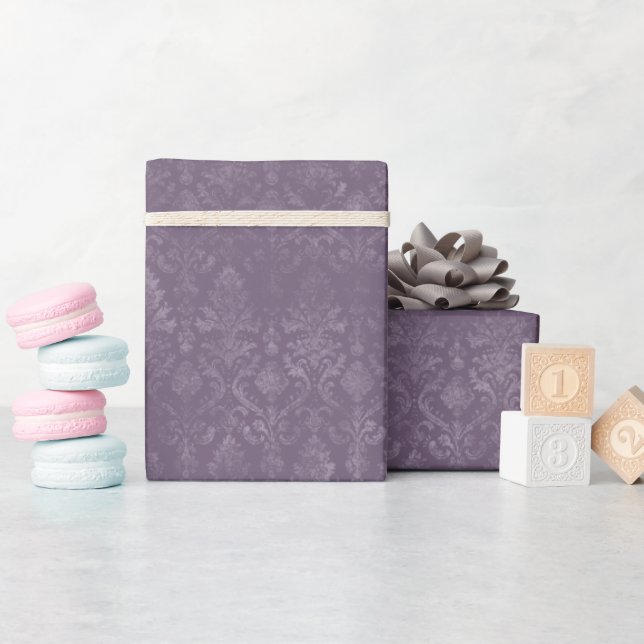 Cadeau Rouleau de papier d'enrobage en damas de couleur v (Baby Shower)