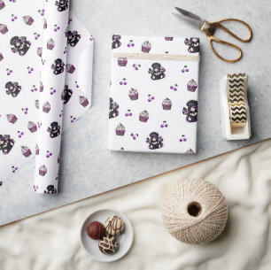 Cadeau Rouleau De Papier D'Enveloppement De Cupcake Viole
