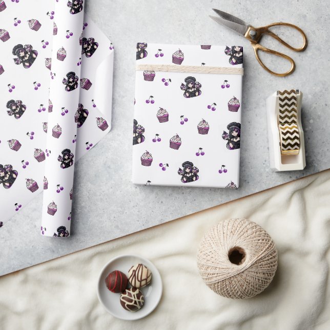 Cadeau Rouleau De Papier D'Enveloppement De Cupcake Viole (Artisanat)