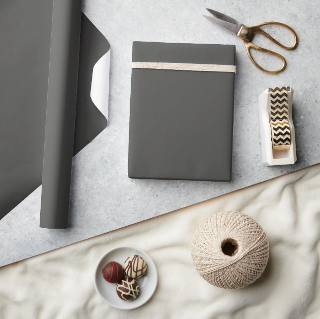 Cadeau Rouleau de papier d'enveloppement gris foncé class (Artisanat)