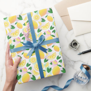 Cadeau Rouleau de papier Motif à enveloppement de citron