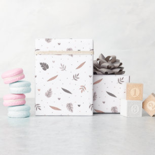 Cadeau Rouleau papier Motif minimaliste Feuille