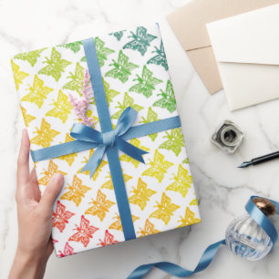 Cadeau Rouleau papier pour enveloppement papillon arc-en-