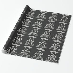 Cadeau Roum Moustache papier d'emballage couleur personna