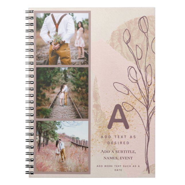 Cadeau Rustique Journal personnalisé automne Abstr (Devant)