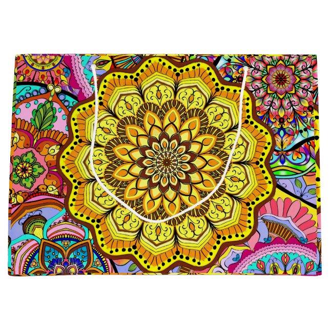 Cadeau Sac fleur mandala (Devant)