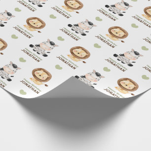 Cadeau Safari Animaux Wild One Wrapper Papier