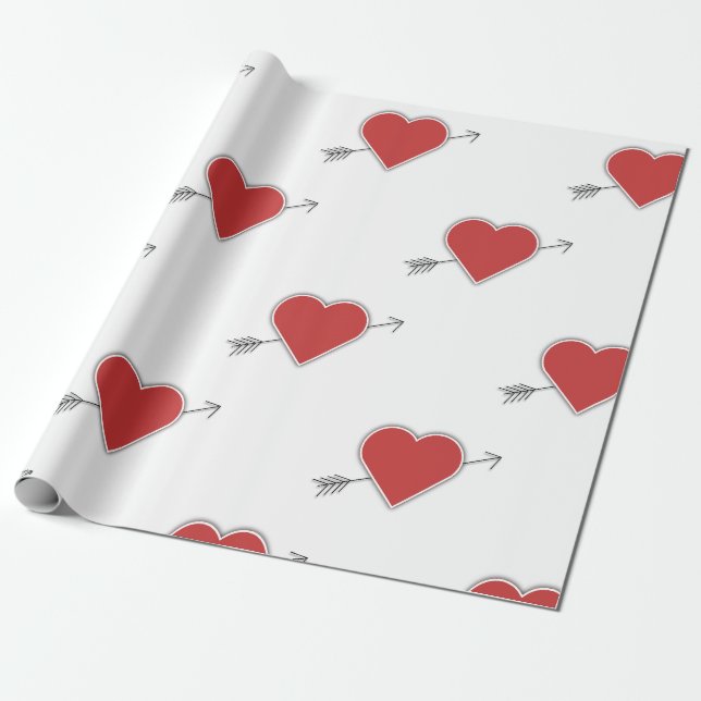 Cadeau Saint-Valentin, coeur doux envelopper papier (Déroulé)