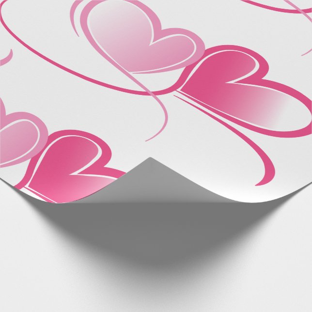 Cadeau Saint-Valentin, coeur doux envelopper papier (Coin)