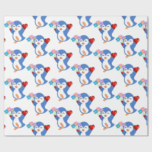 Cadeau Saint-Valentin Enveloppement papier Coeurs de ping