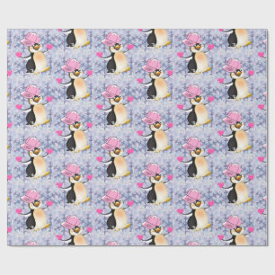 Cadeau Saint-Valentin Enveloppement papier Coeurs de ping