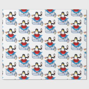 Cadeau Saint-Valentin Enveloppement papier Coeurs de ping