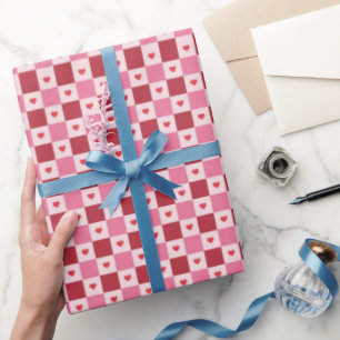 Cadeau Saint Valentin, papier d'emballage romantique, amo