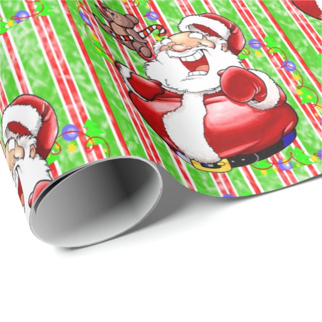 Cadeau Santa Clause Teddy Bear Papier d'enveloppement de  (Coin rond)