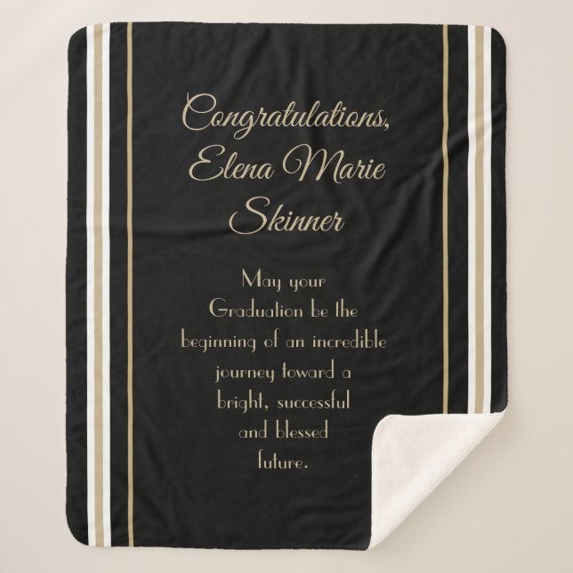 Cadeau Sherpa cosy ! Unique couverture Graduation (Devant)