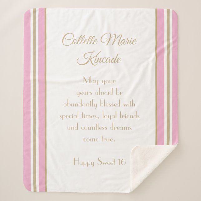 Cadeau Sherpa cosy ! Unique Sweet 16 couverture (Devant)