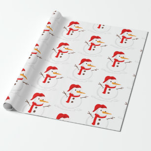 Cadeau Snowman hiver noël Papier d'enveloppement