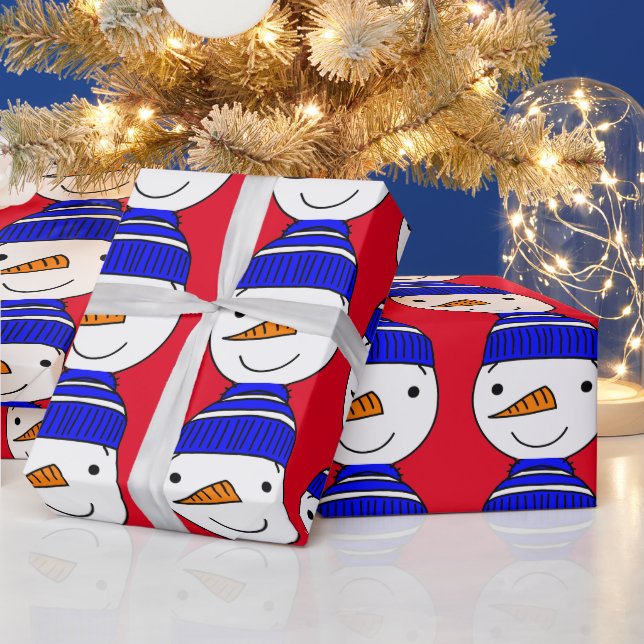 Cadeau SNOWMAN NOËL Papier à envelopper (Vacances)