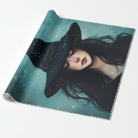 Sorcière de nuit Découpage Tissu papier pour meubl