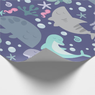 Cadeau Sous Le Papier D'Emballage De Mer