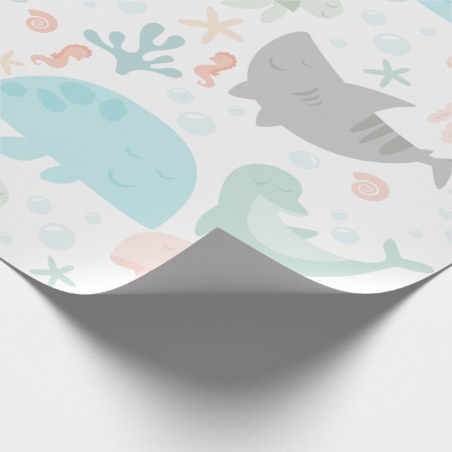 Cadeau Sous le papier d'enveloppement pour bébé de la mer (Coin)