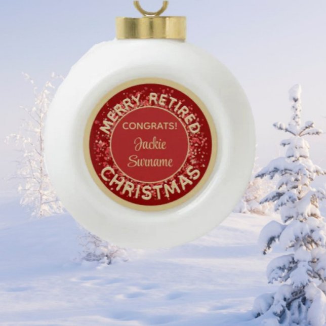 Cadeau spécial ! Joyeux ornement de Noël à la retr (Créateur téléchargé)