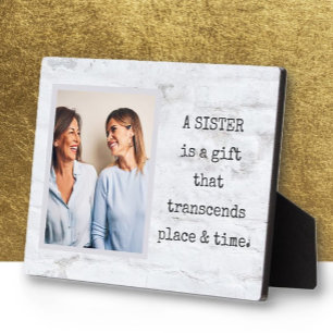Cadeau spécial ! Plaque photo SŒUR avec chevalet