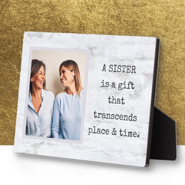 Cadeau spécial ! Plaque photo SŒUR avec chevalet (Créateur téléchargé)