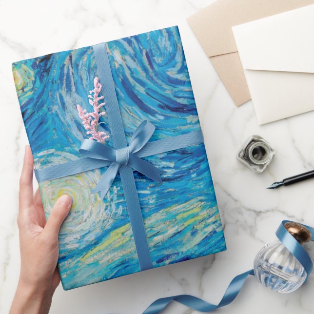 Cadeau Stationnement nuit van gogh motif floral Papier d' (Cadeaux)