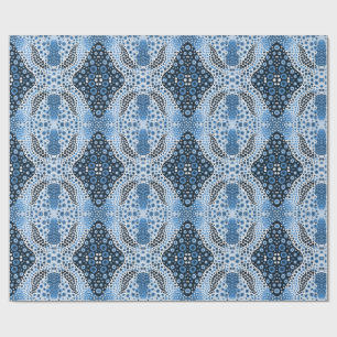 Cadeau Style art autochtone emballer papier points bleus
