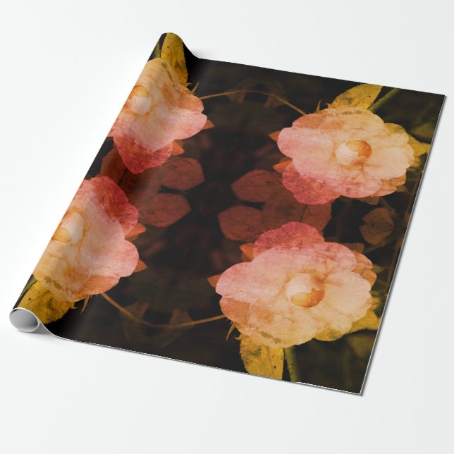 Cadeau Style rustique Floral Blossom Photo Papier Envelop (Déroulé)