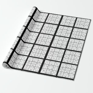 Cadeau Sudoku Puzzle papier d'enveloppement de conception