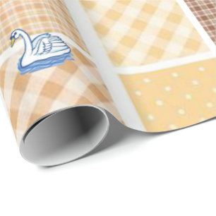 Cadeau Swans de papier à envelopper brillant