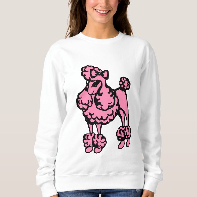 Cadeau Sweatshirt de caniche rose (Devant)