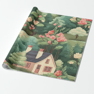 Cadeau Sweet Cottage in the Woods papier d'emballage cade
