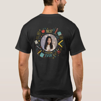 Cadeau T-Shirt Photo personnalisé Meilleur Prof Ev