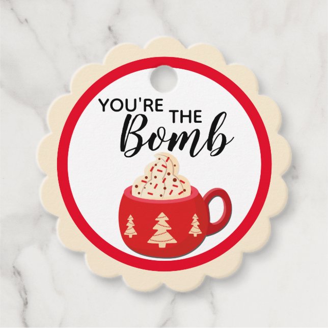 Cadeau Tag de Noël Hot Cocaca Bomb Étiquettes (Devant)
